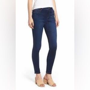 1822 Denim Pull On Skinny Jeans Dark Wash Mid Rise Size 4